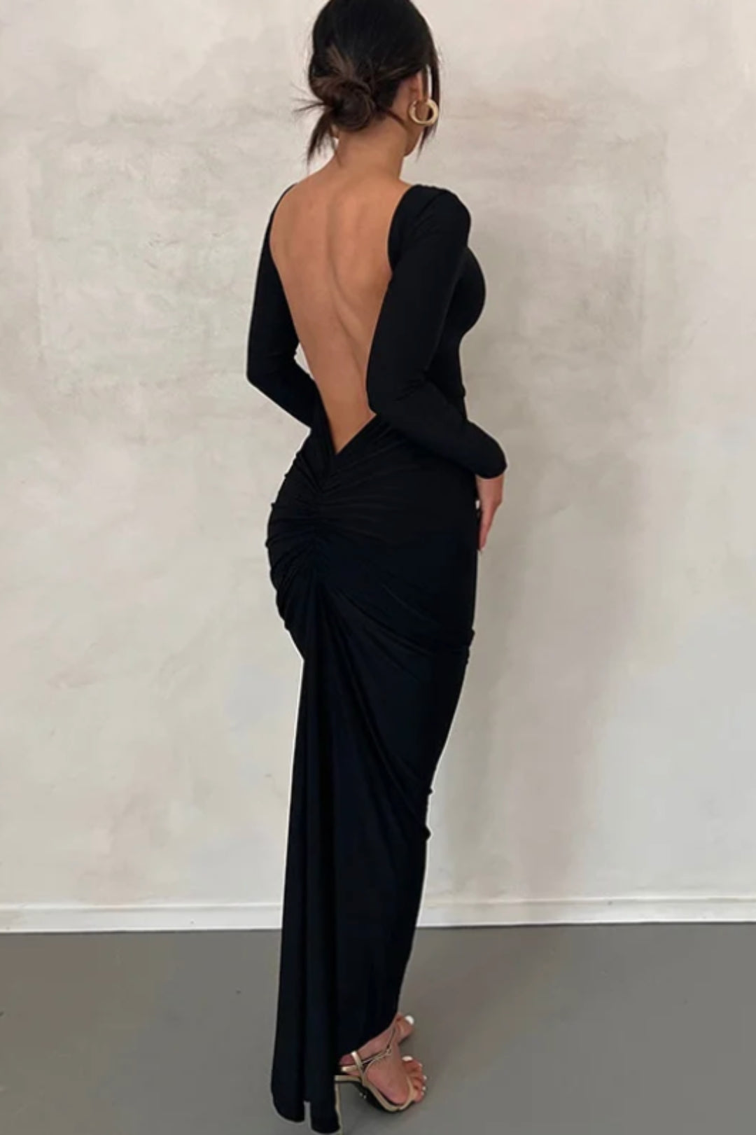 Fitted Long Dress | Long Sleeves | Made of Stretch Fabric