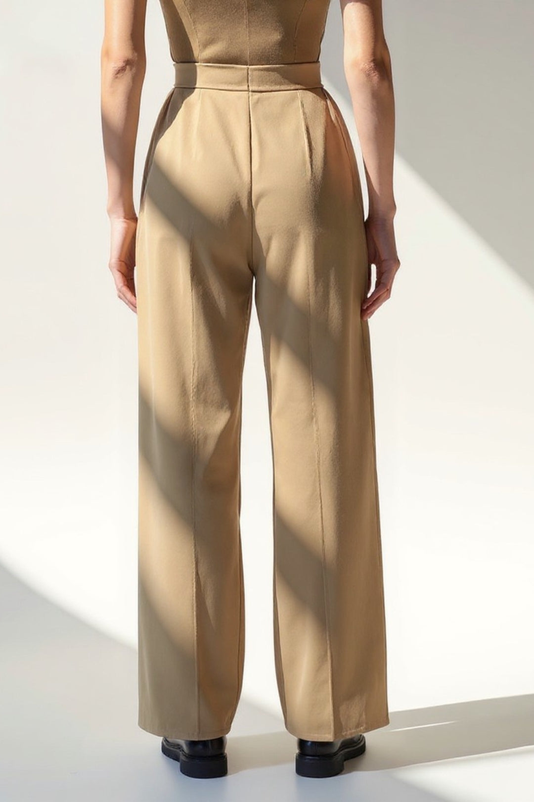 High-waisted elegant trousers with belt | Straight leg | Available in multiple colors