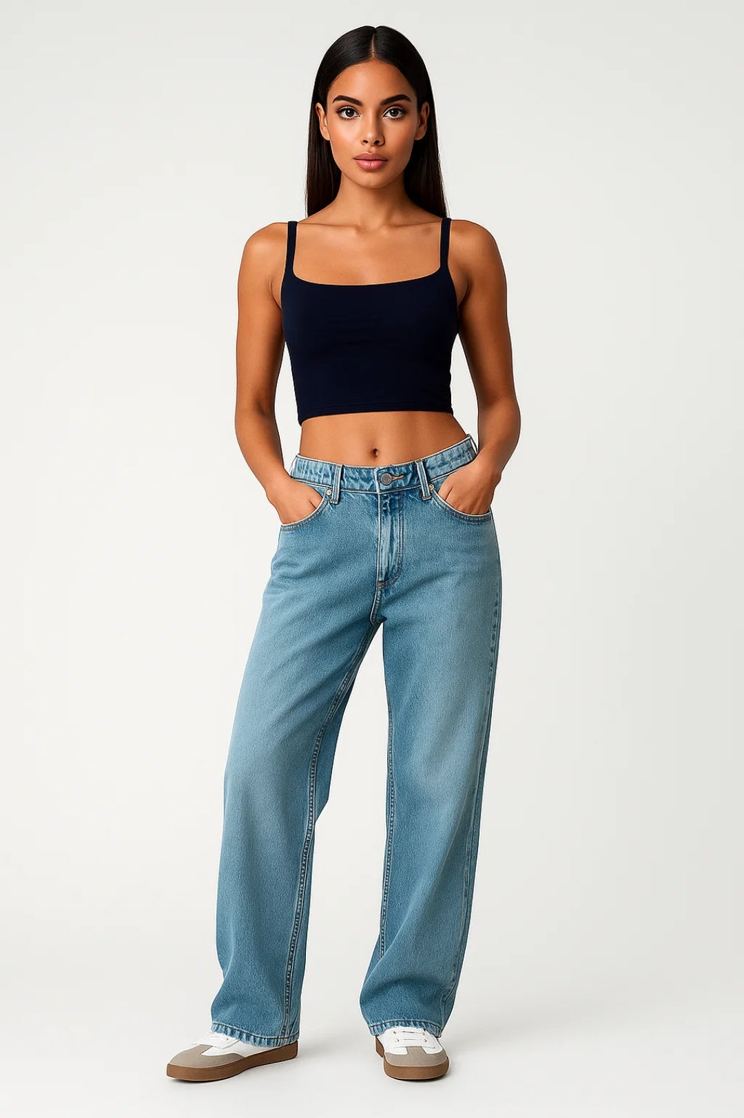 Medium Waist Wide Leg Jeans | Casual and Relaxed Style