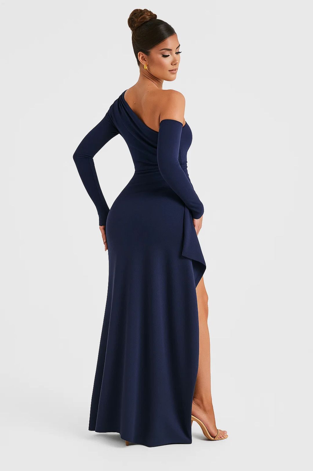 One-Shoulder Long Dress | Side Slit | Evening Elegance